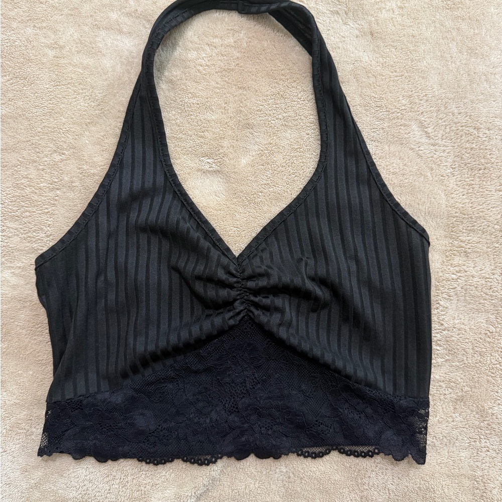 Black Lace Detail Top